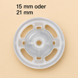 Druckknöpfe 15 oder 21mm, transparent
