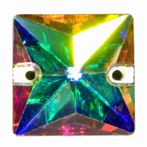 Aufnähstrass SoftDance® Crystal AB Square 14x14
