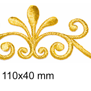Applikation, zum Aufbügeln 110 x 40  mm