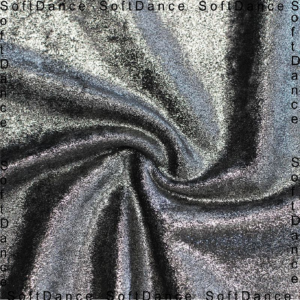 Glitzersamt schwarz-silber